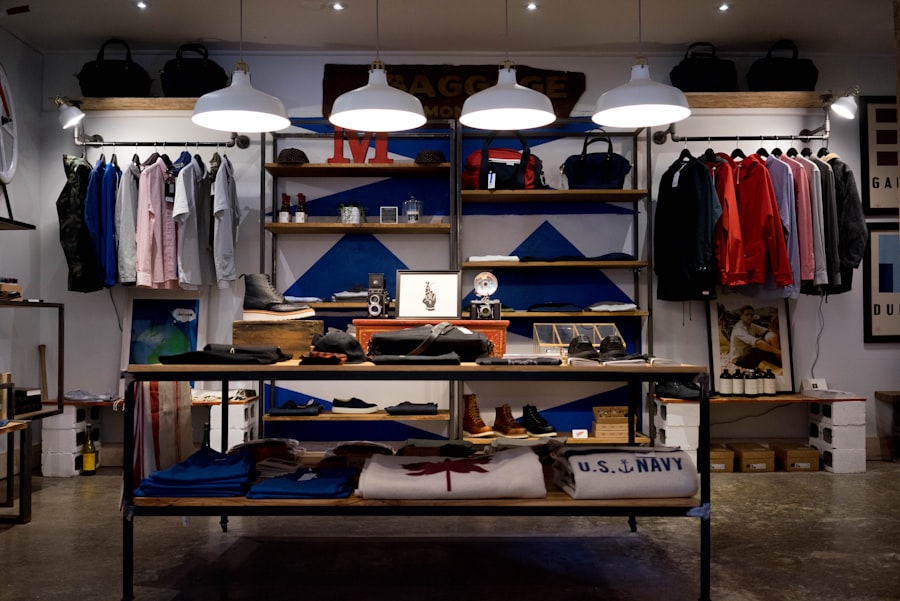 Interior of a curated clothing boutique